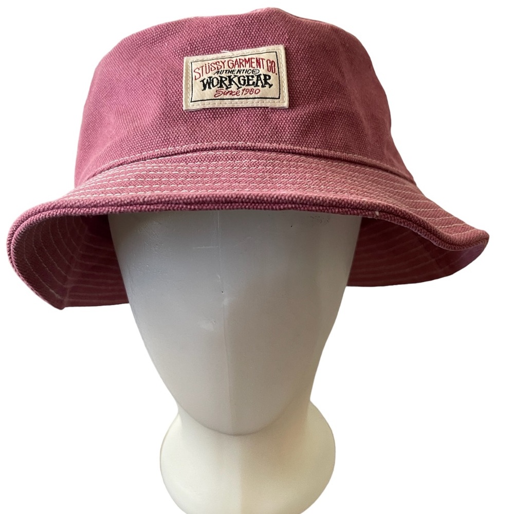 NWT Stussy Workgear Canvas BerryStreet Astyle Bucket Hat Unisex Size L